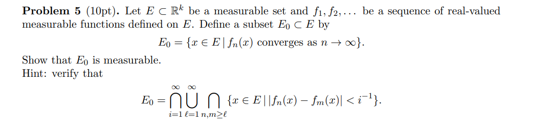 and f1, f2, ... be a sequence of real-valued measurable functions defined