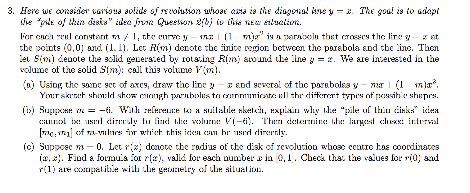 3. Here we consider uarious solids of revolution whose axis is