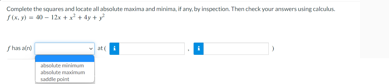 f(x, y) = el sin(y) fxy fyx =A point moves along the