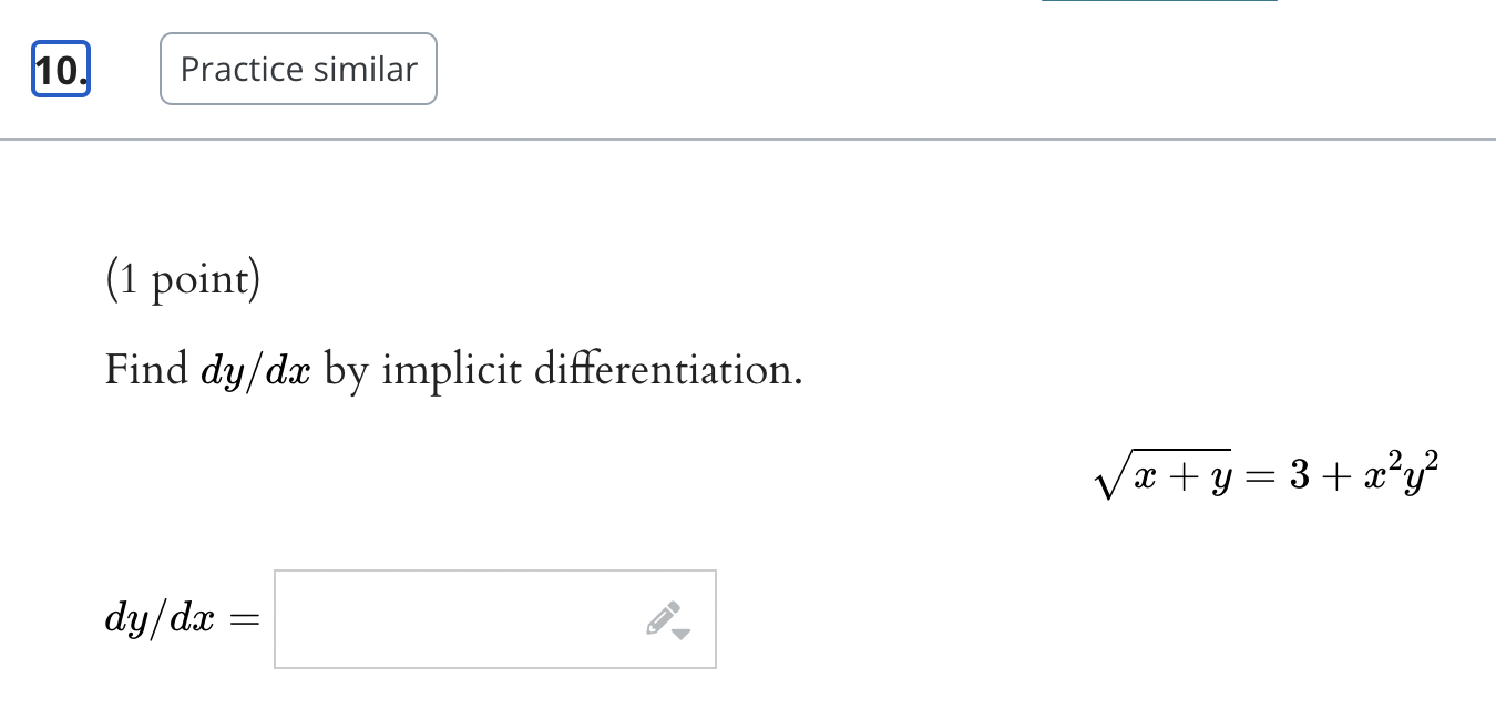 undef if the slope is not defined at this point.)Practice similar (1