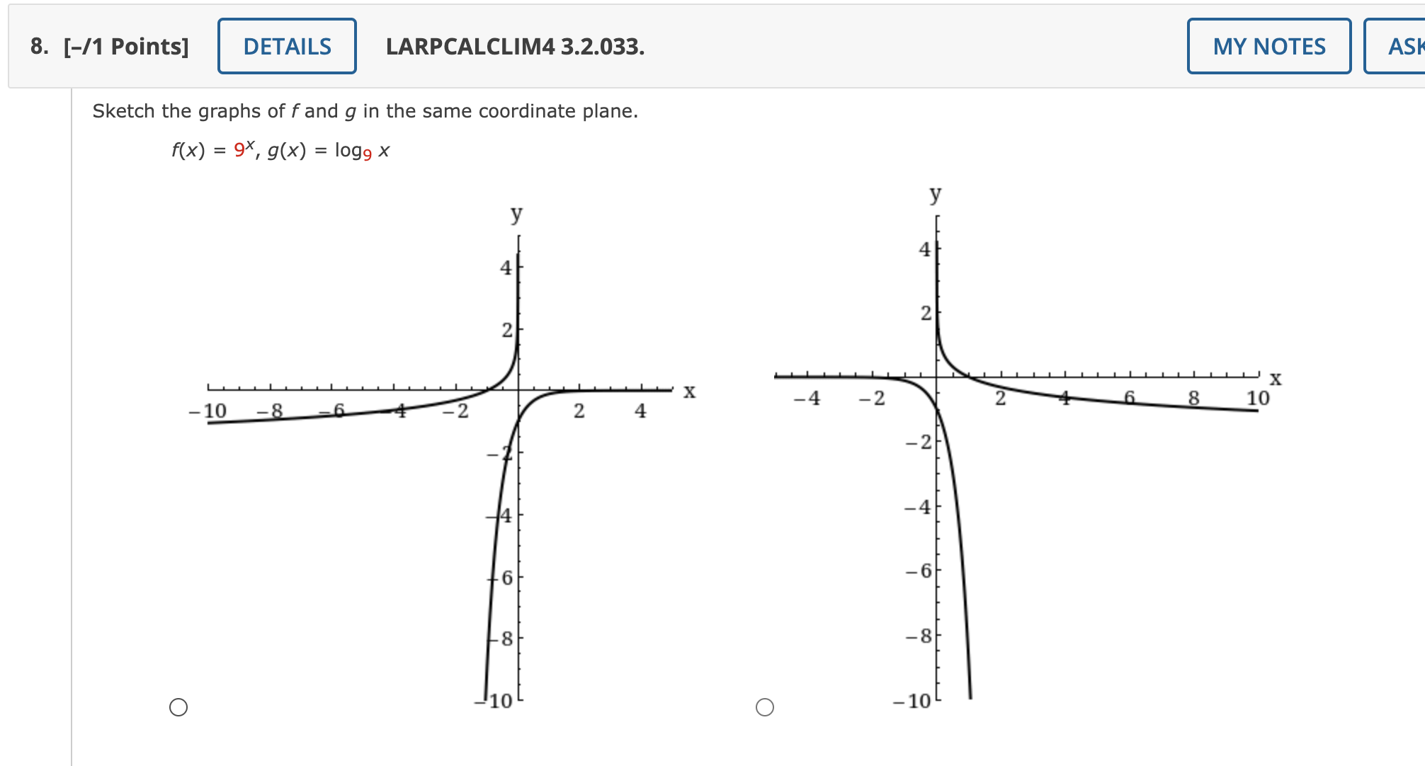 8 is log2(8) = 3. 2-6 = _ 644. [-/1 Points] DETAILS