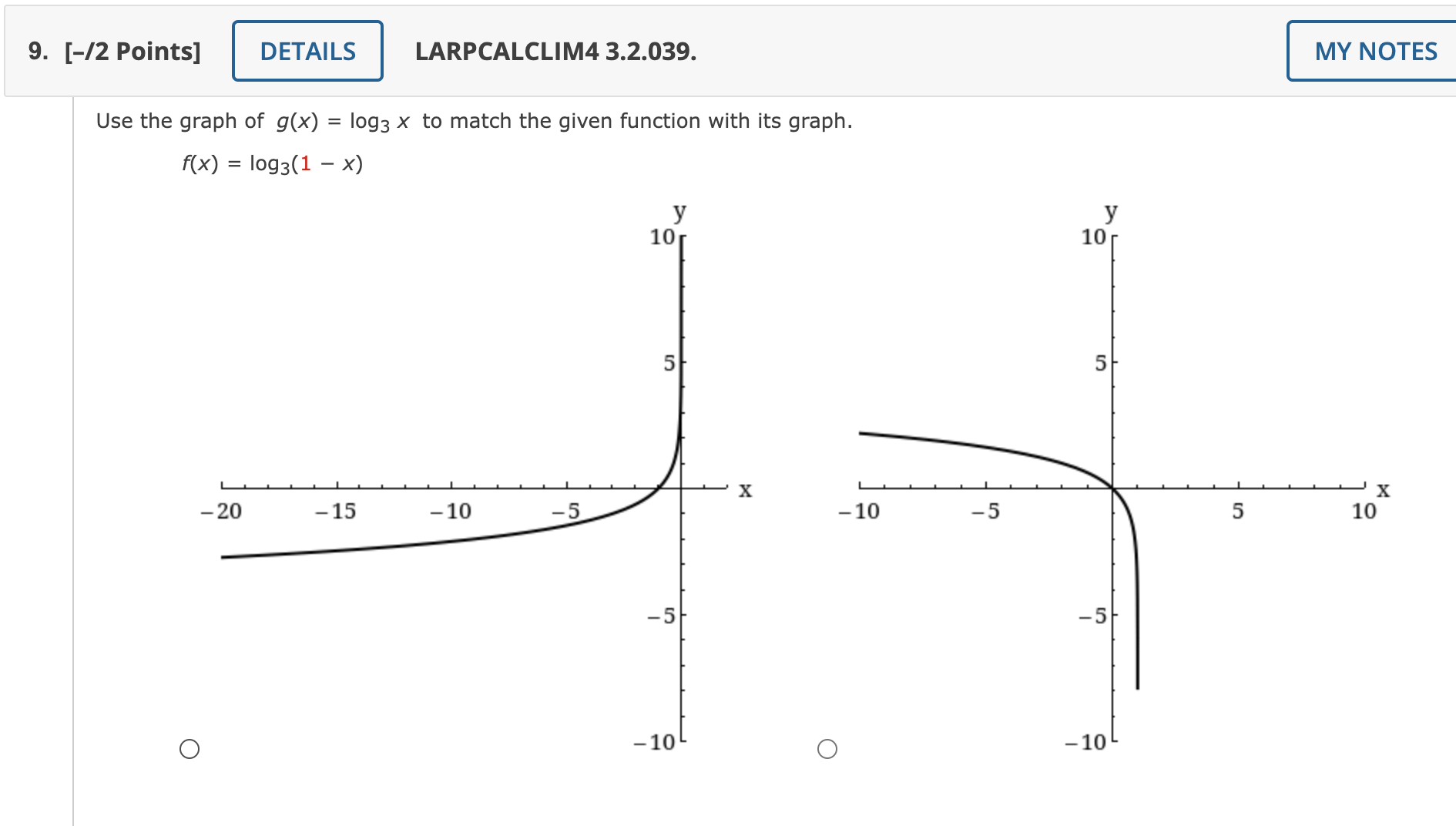 using a calculator. Function Value f(x) = 10964(x) X = 45. [-/1