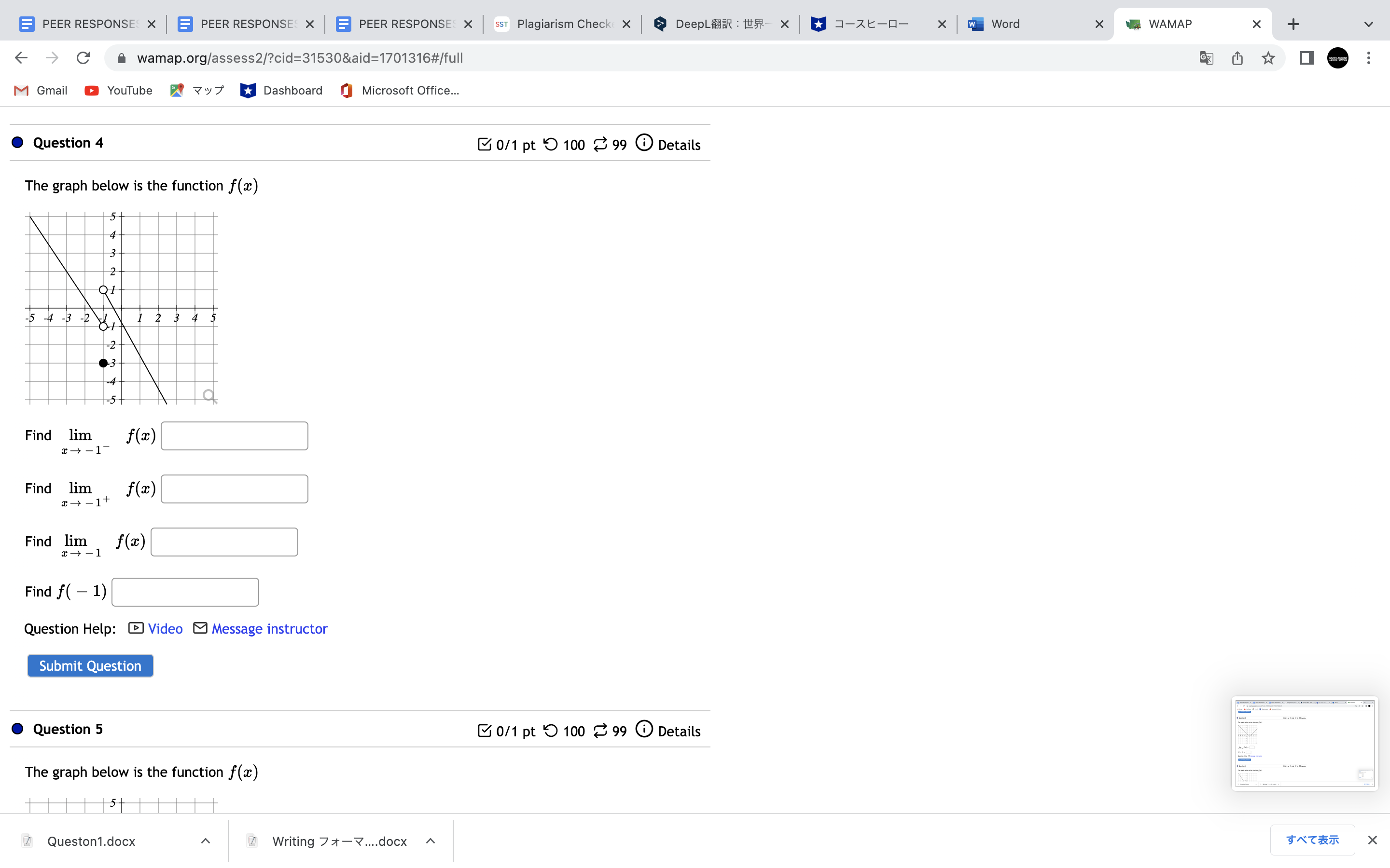 u Dashboard (I Microsoft Office... 0 Question 1 a 0/1 pt '0