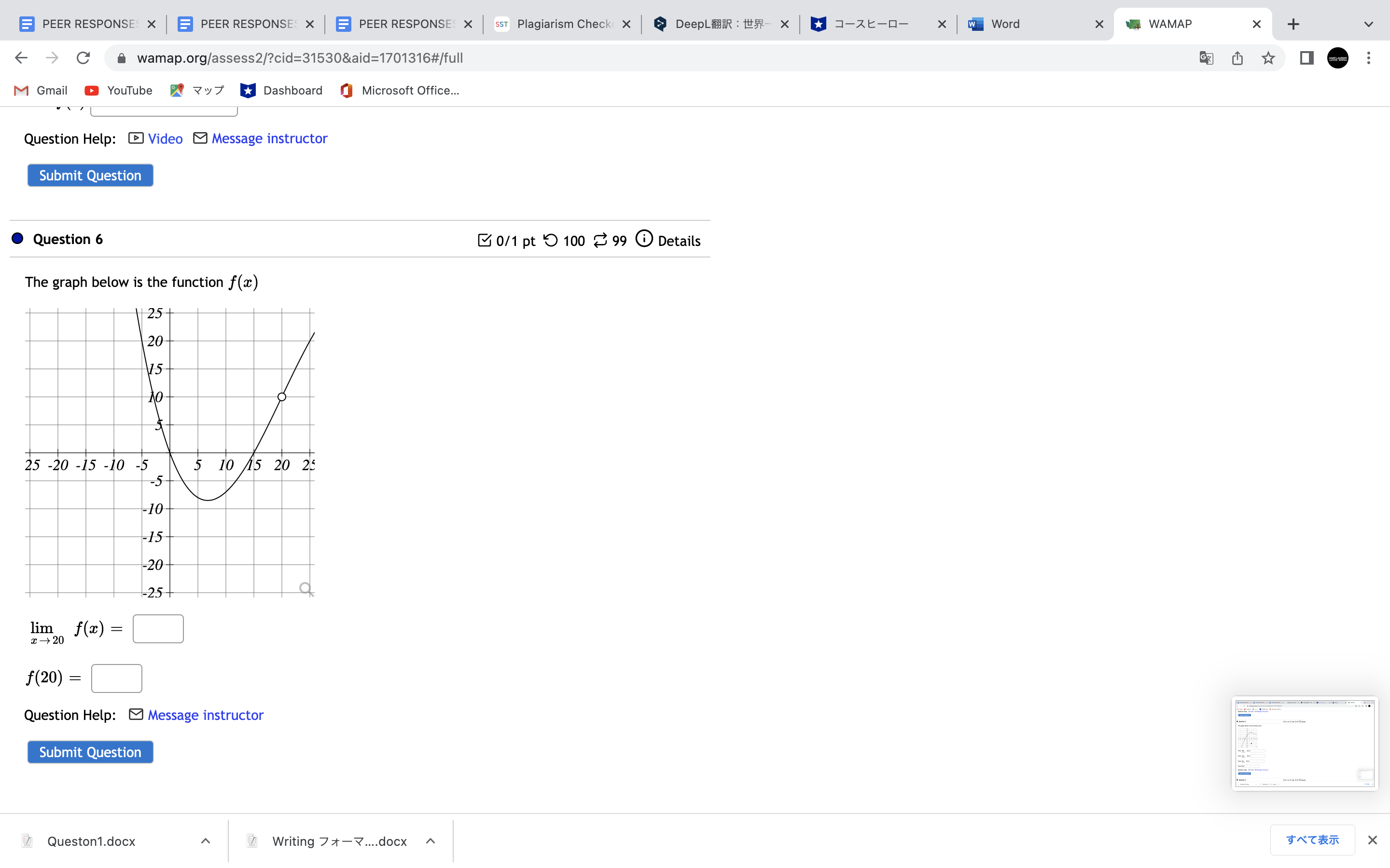 in the graph below. Use "co" to represent infinity. Use the -/+