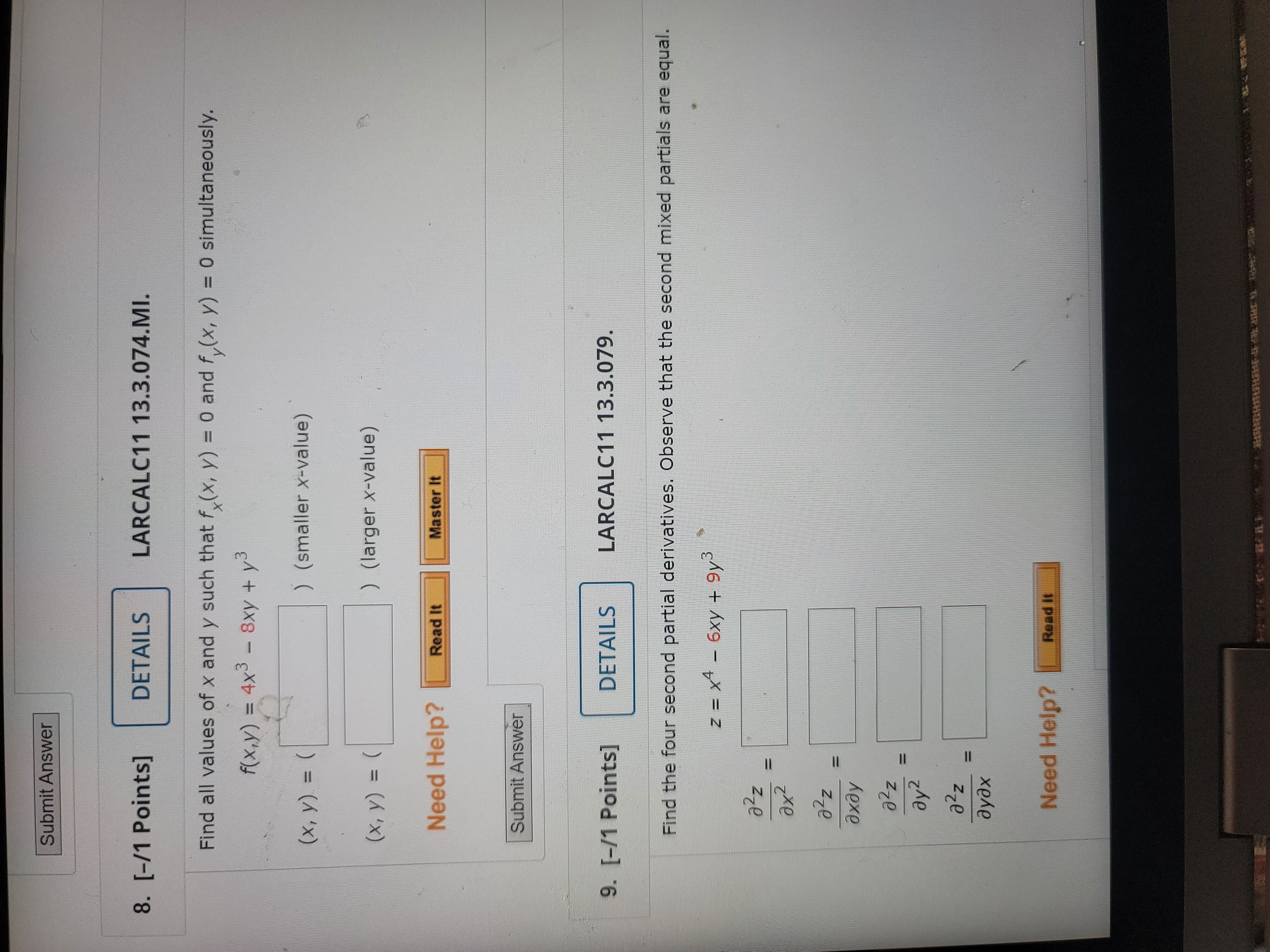 ay Need Help? Read It Watch It Submit Answer 5. [-/1 Points]