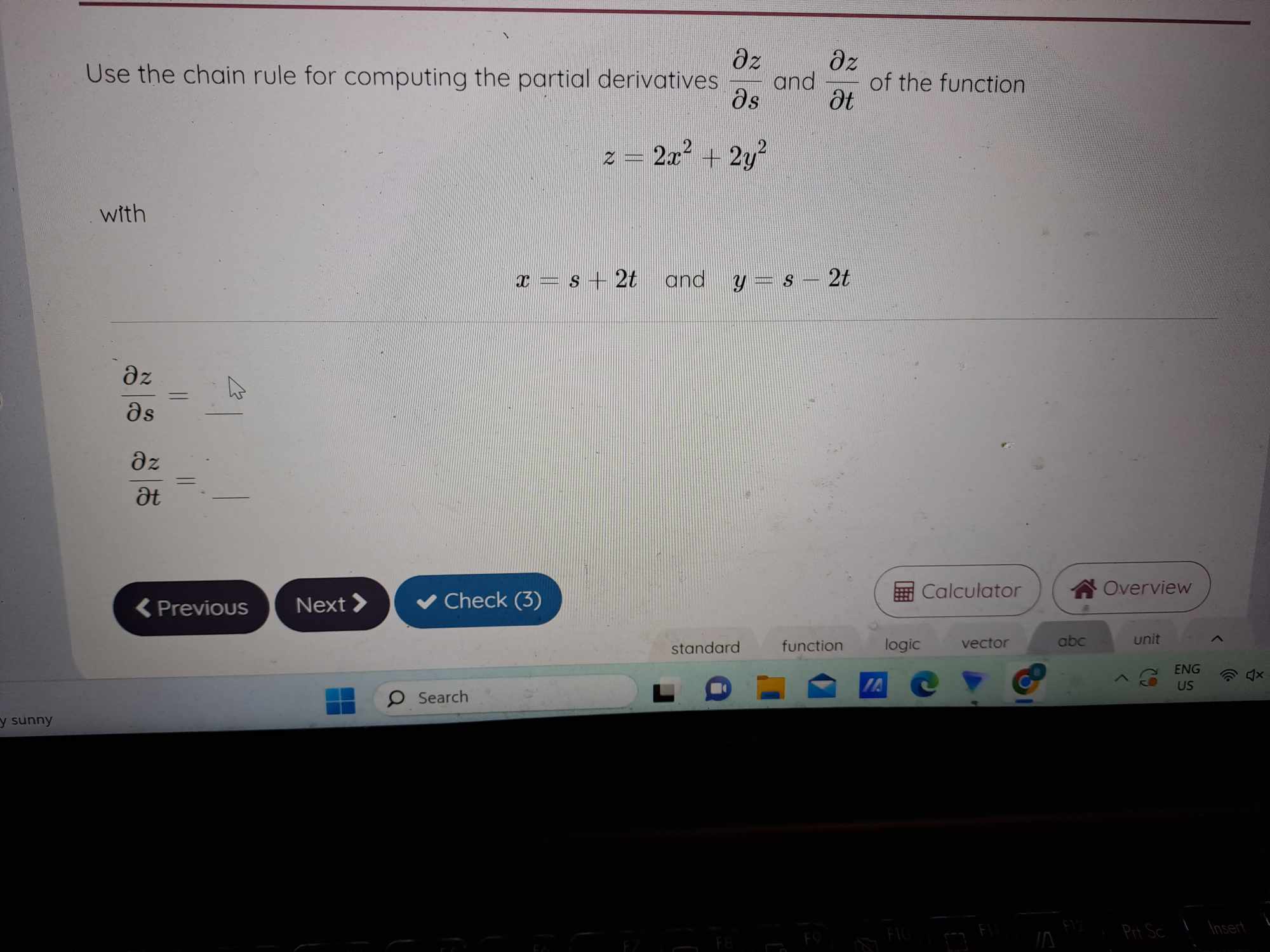  Use the chain rule for computing the partial derivatives Oz Oz