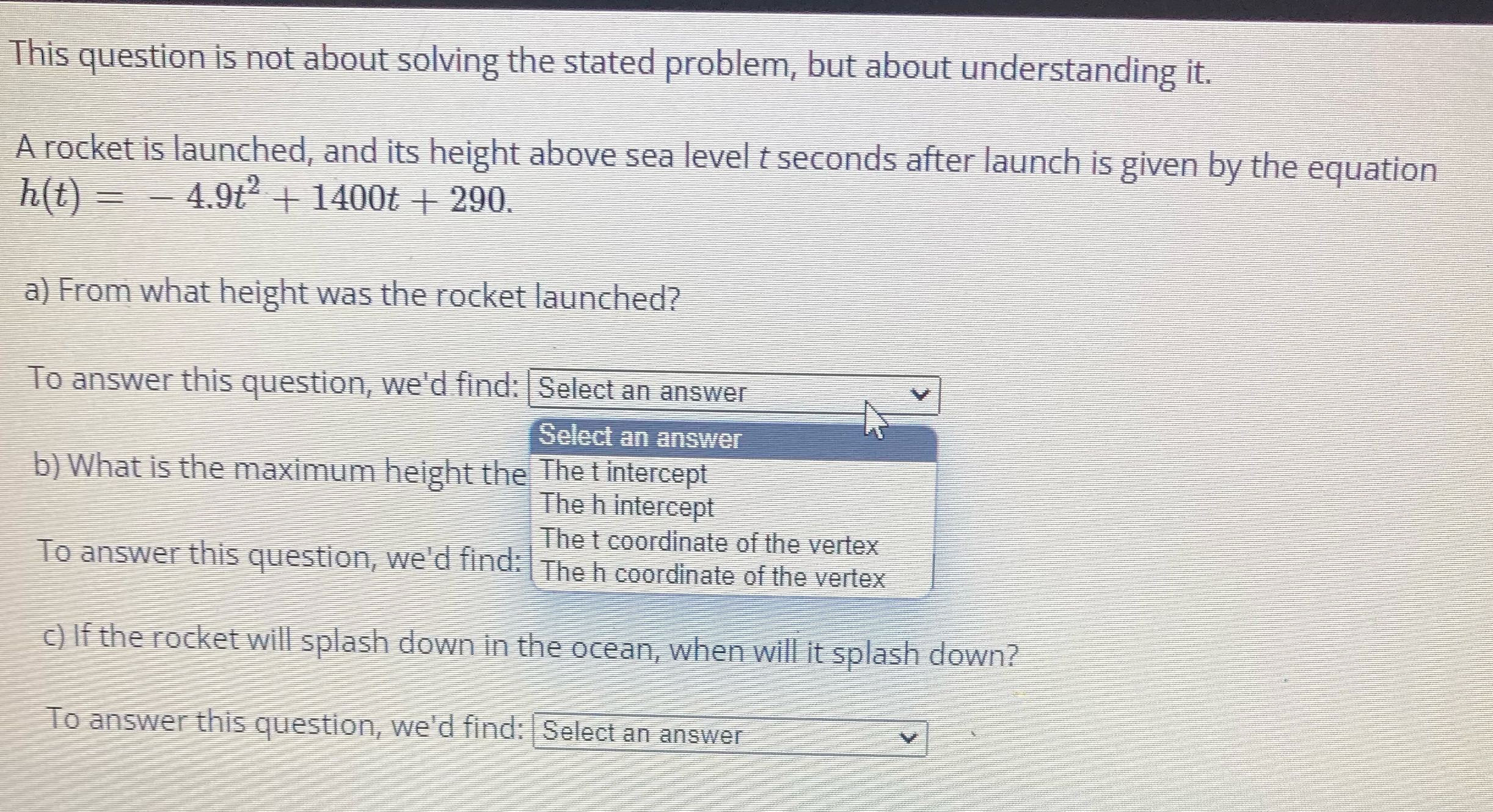  This question is not about solving the stated problem, but about