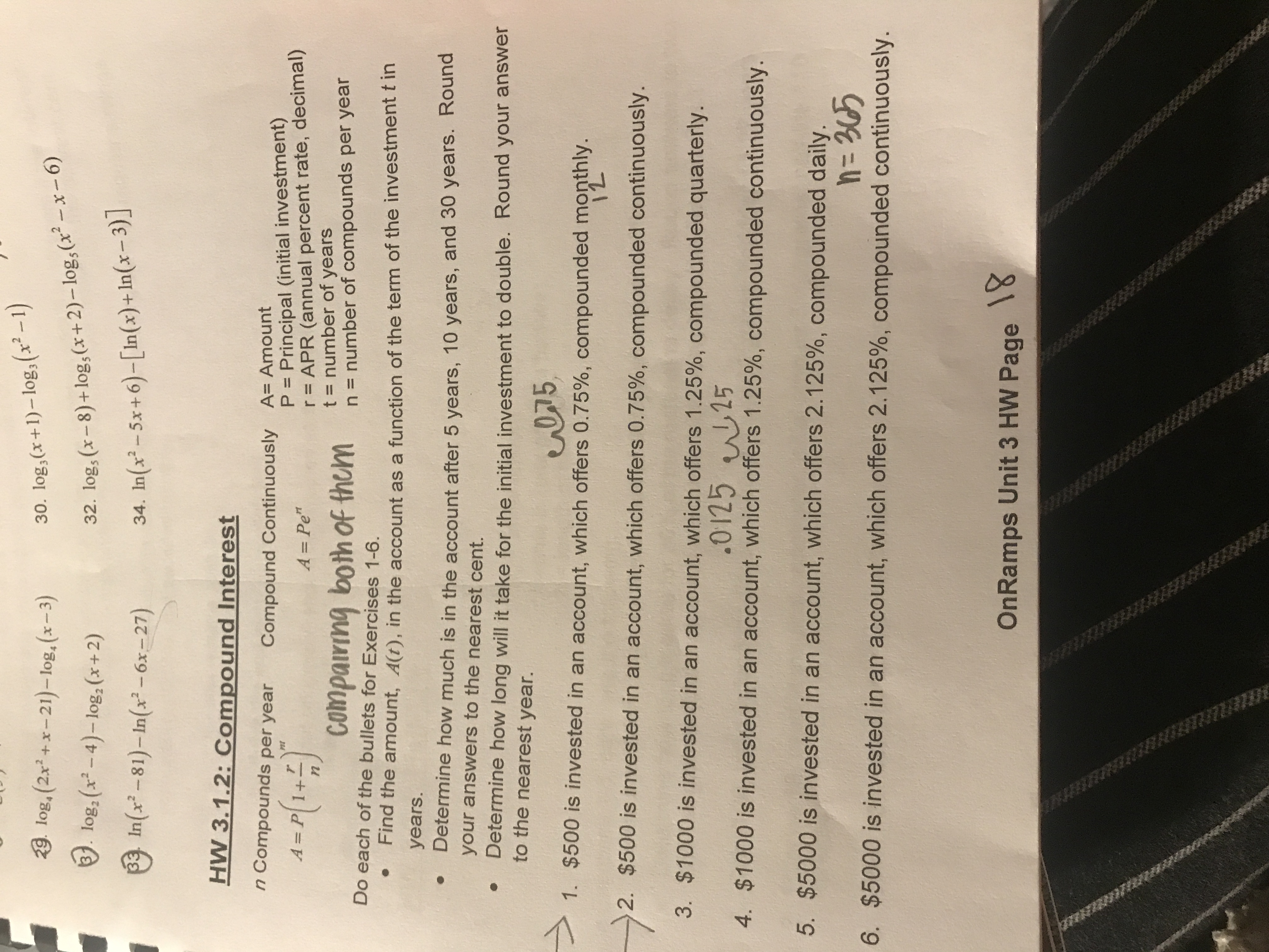 30. log, (x + 1) - log; (x2 -1) 9. log,