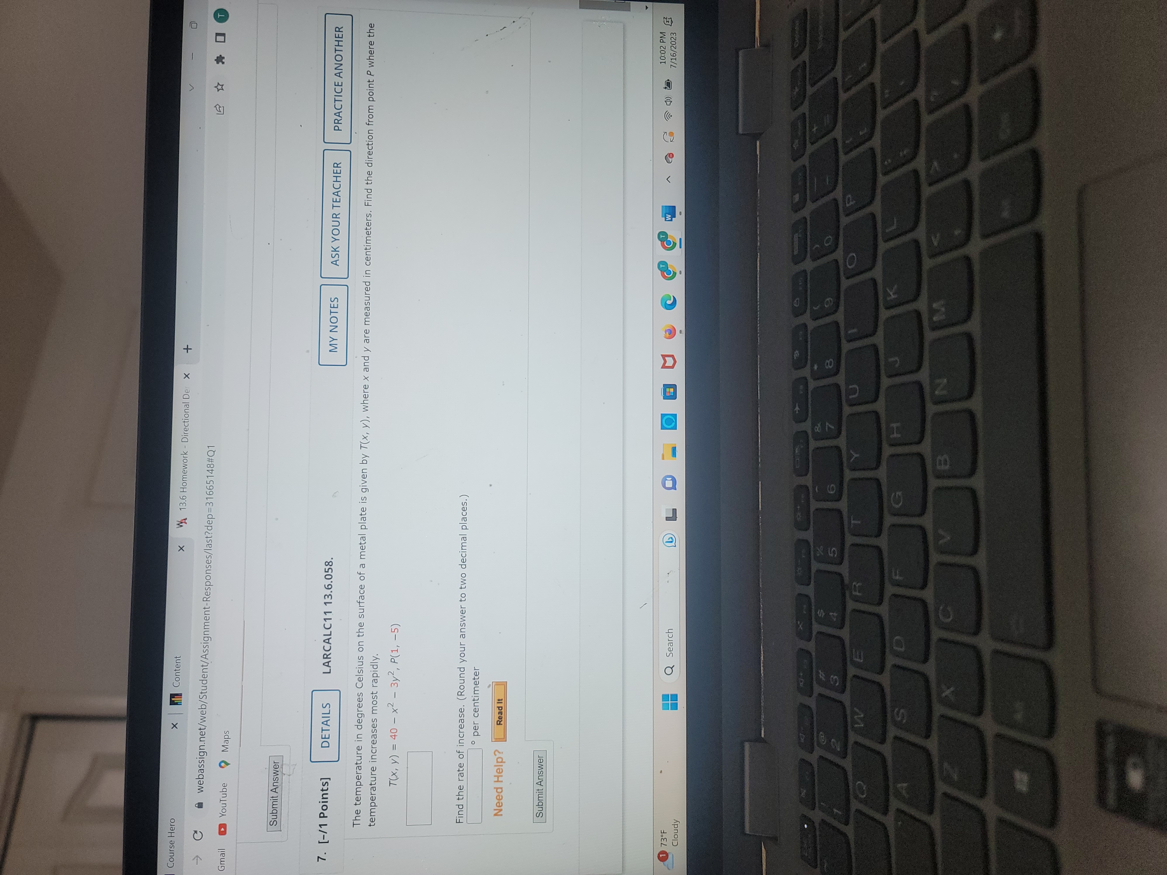 Read It Watch It Submit Answer 1 73OF Q Search Cloudy O