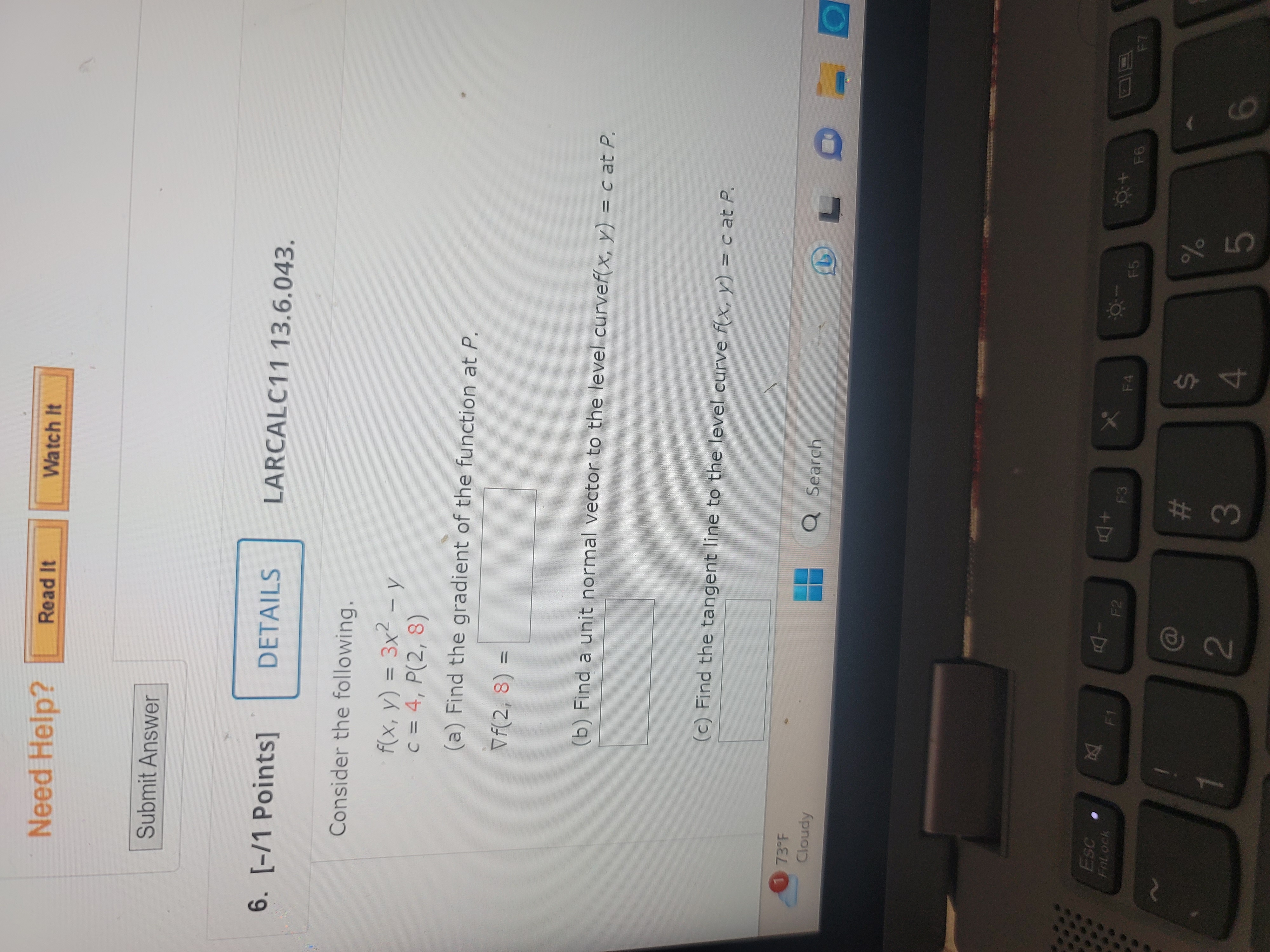 the following. f ( x, y) = 3x2 - y C =
