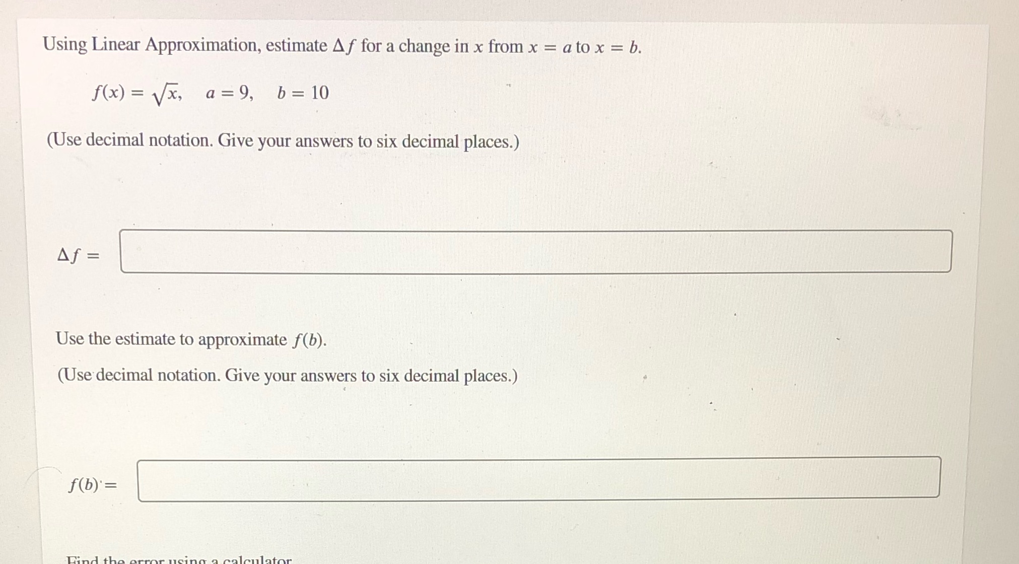 x = a to x = b. f(x) = \\x, a=9, b=10