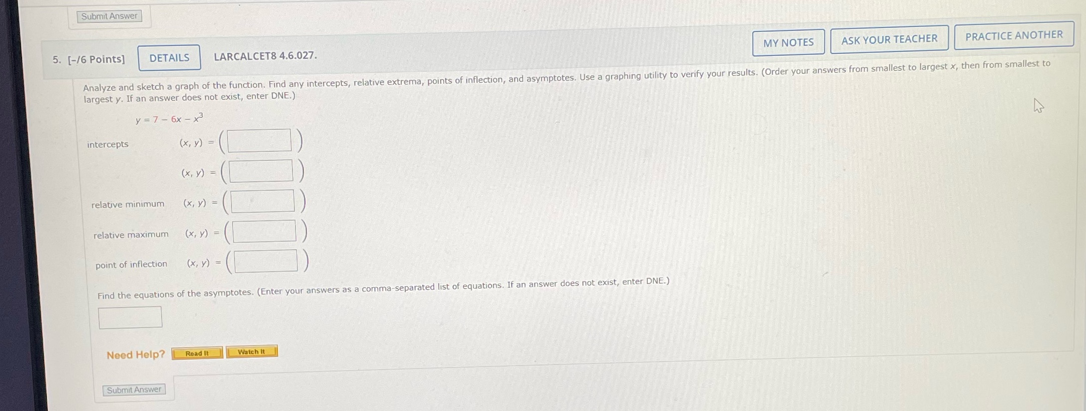  5. Answer the question and show work with each answer. Thank