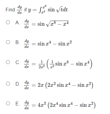  \fWhich integral can be represented by lim x 1 sin (5Ck:)