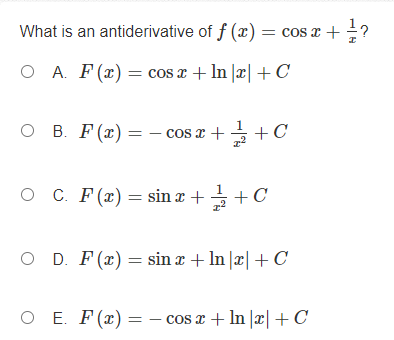 distance traveled in the first seconds? O A. + sin (at) )