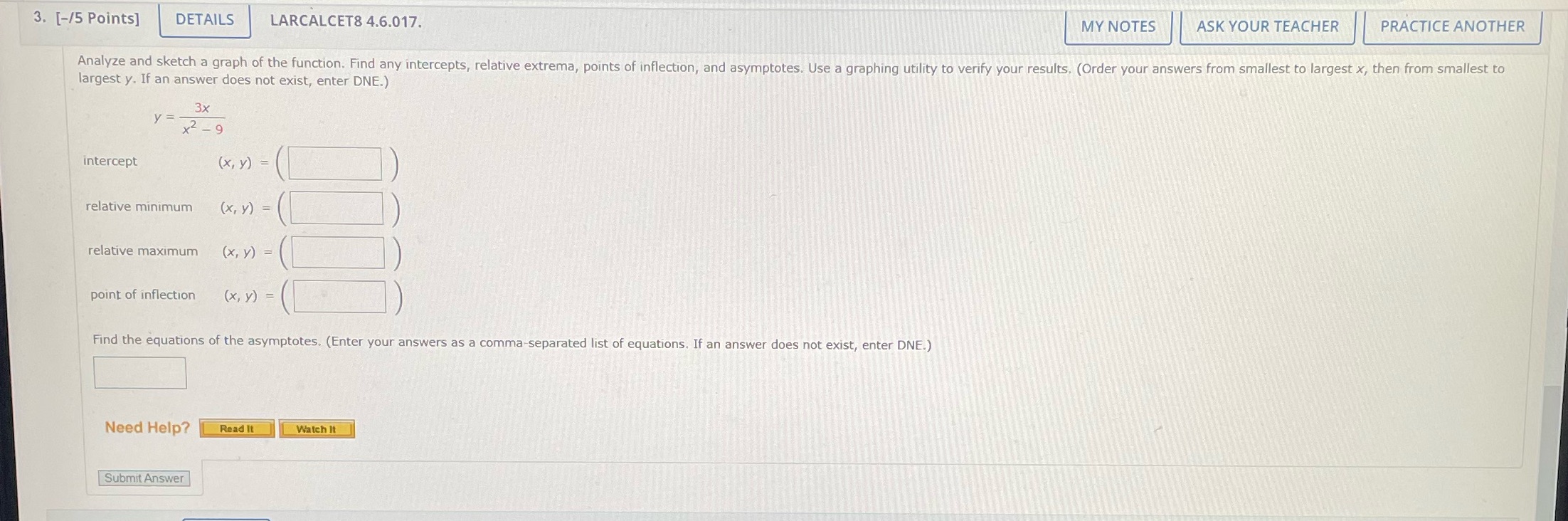  3. Answer the question and show work with each answer. Thank