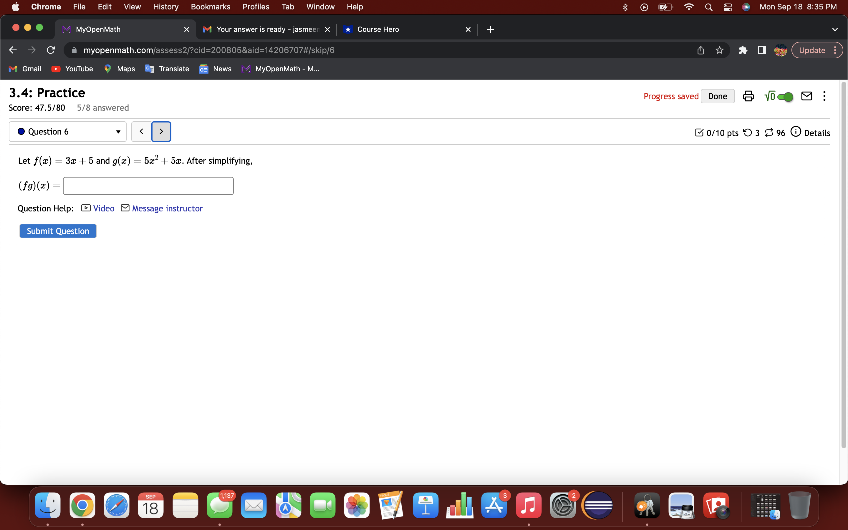 Chrome File Edit View History Bookmarks Profiles Tab Window Help 4