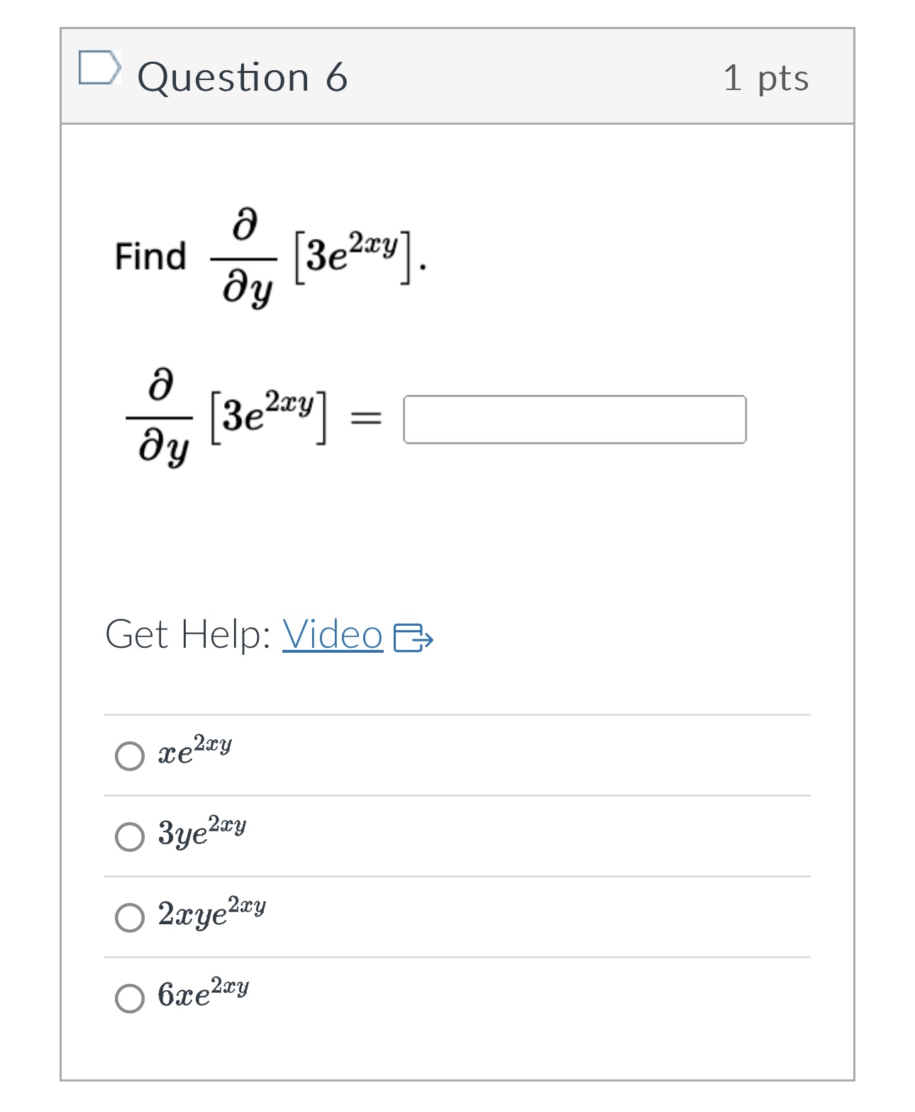 Help: Video E 00 Q1 02 O The limit does not exist