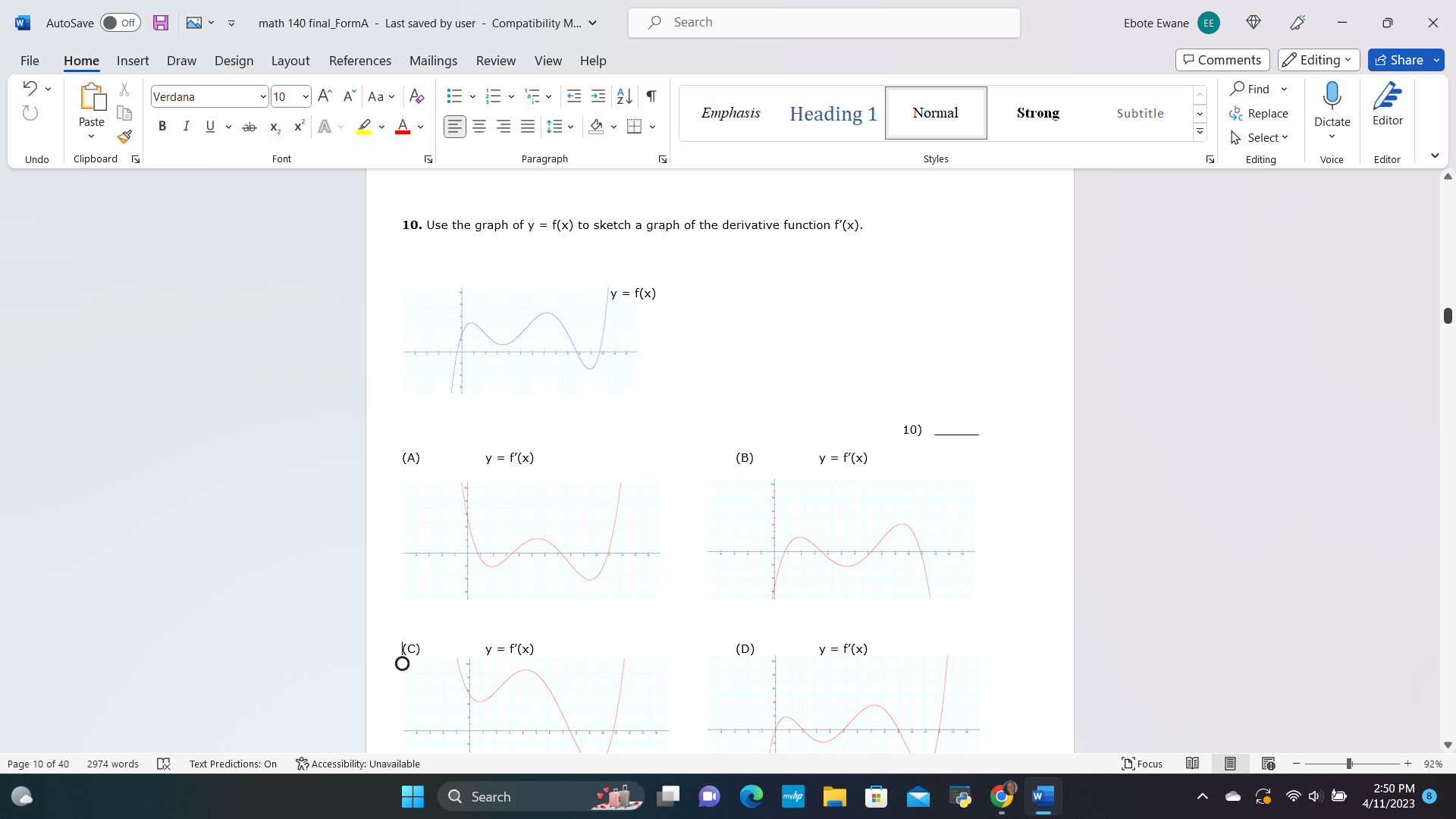 Draw Design Layout References Mailings Review View Help Comments Editing Share ~