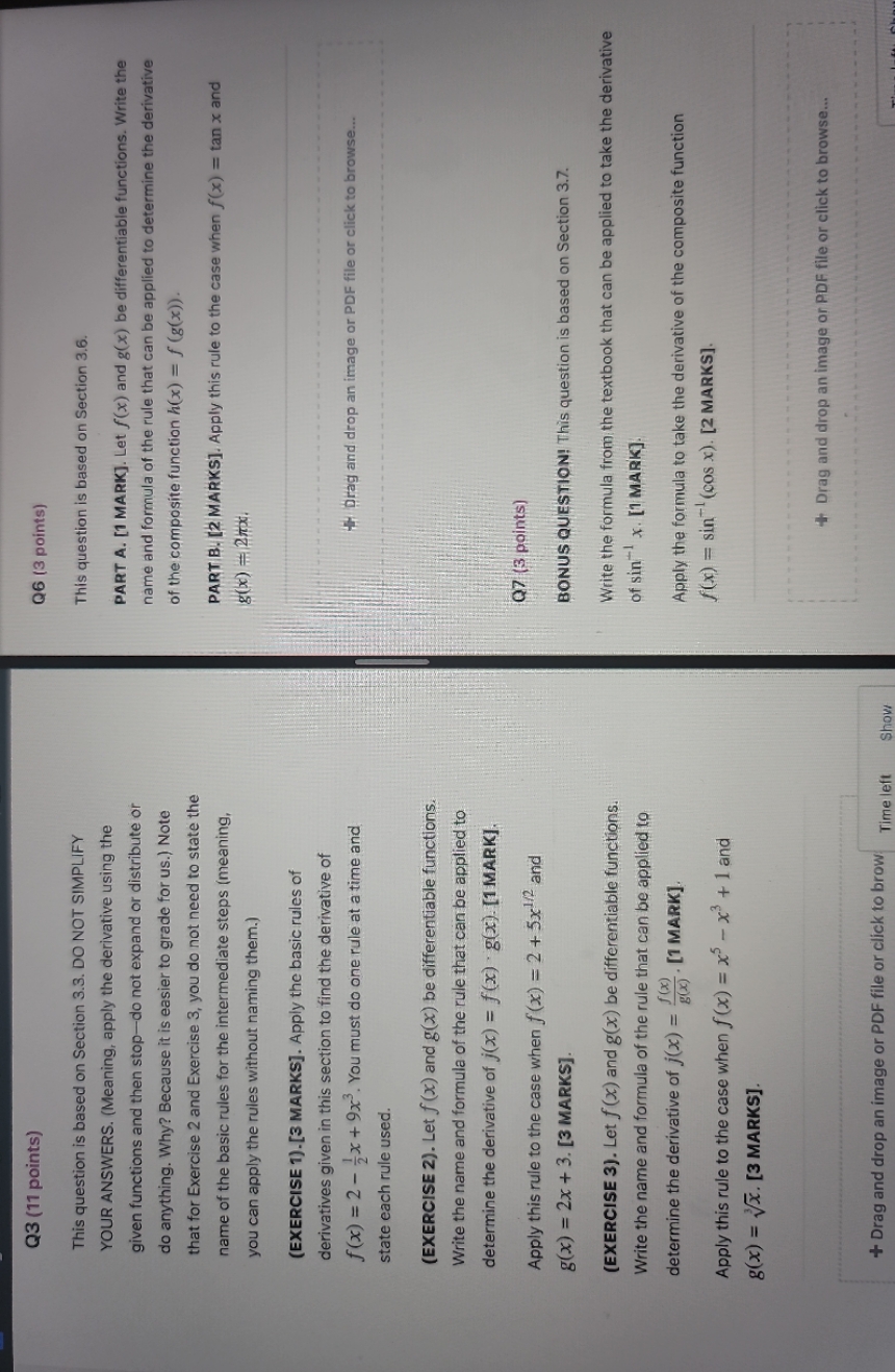 Math Calculus 110 in chapter 3 Derivatives pls answer with numbers