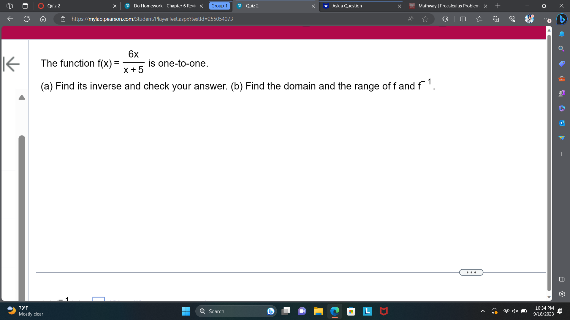 1 P Ask a Question X Mathway | Precalculus Problem + X
