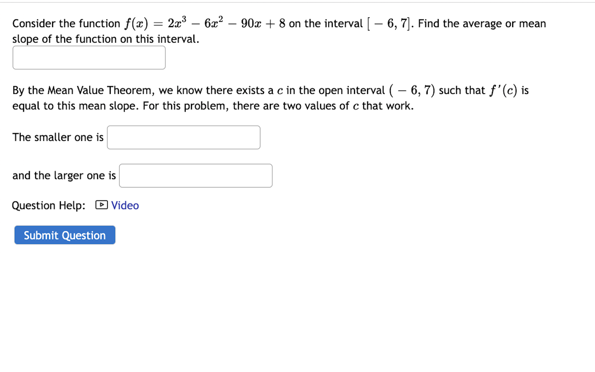 there exists at least one c in the open interval ( 5,