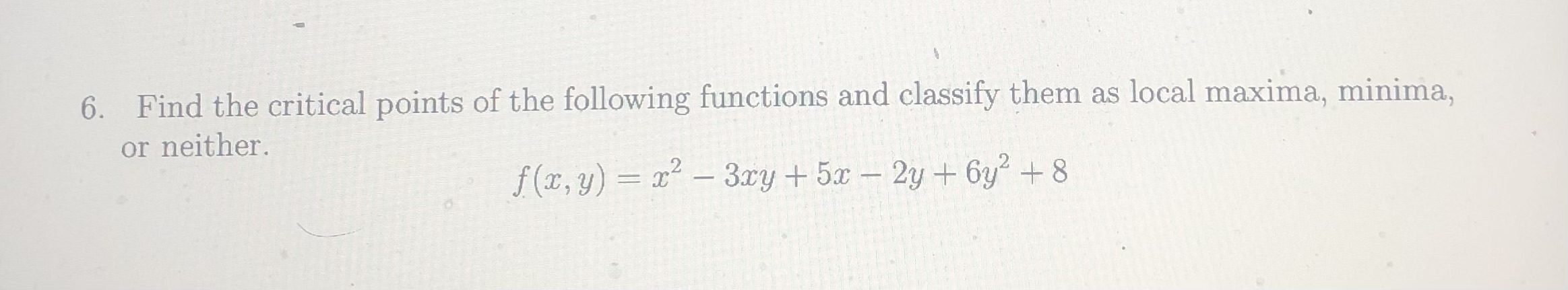 also write each answer with the number of the questionsMATH 209: calculus