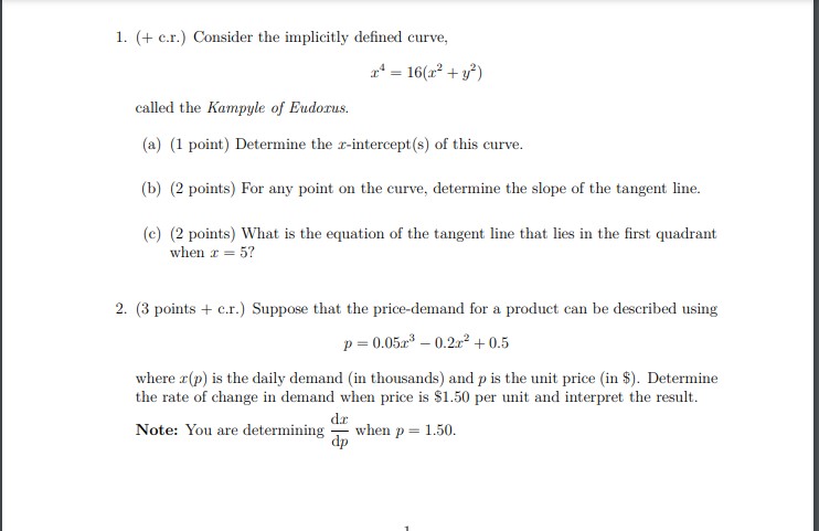 intervals on which the function is increasing and de- creasing. Classify all