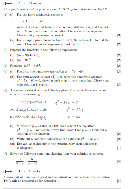  Question 6 - 25 marks This question is based on your