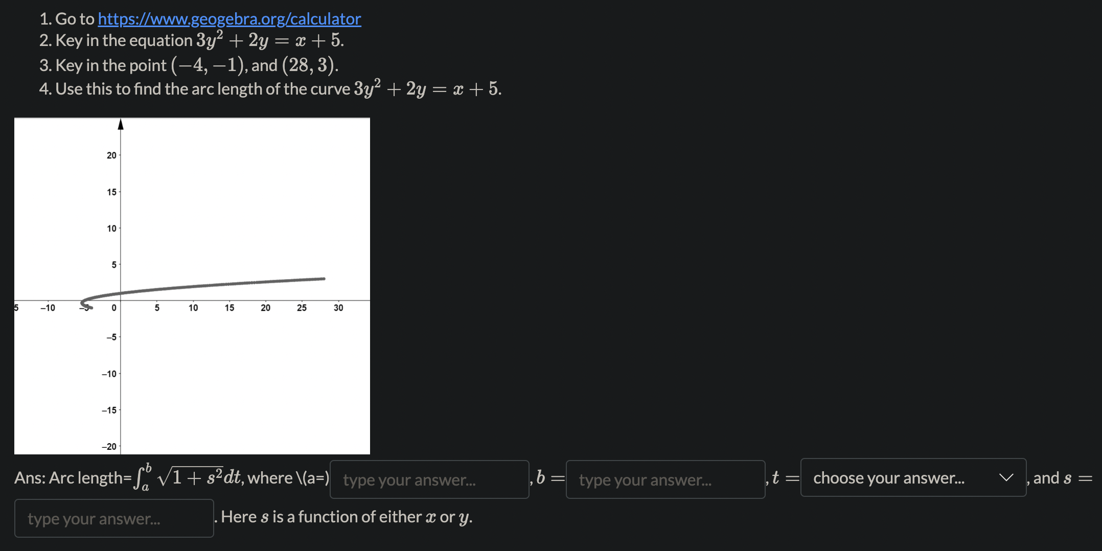 1. The cross-sections perpendicular to the x-axis are circular disks whose diameters