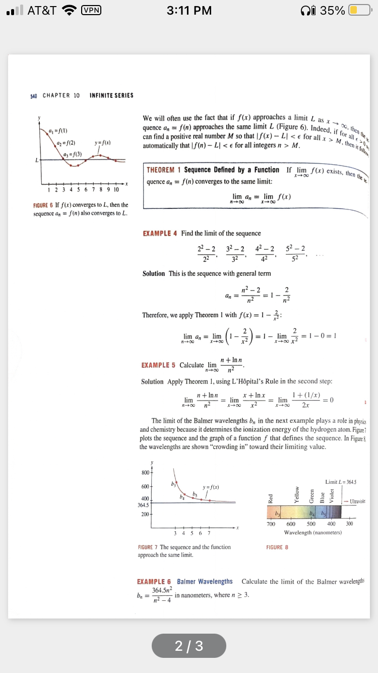 n is sufficiently large. Here is the formal definition. DEFINITION Limit of