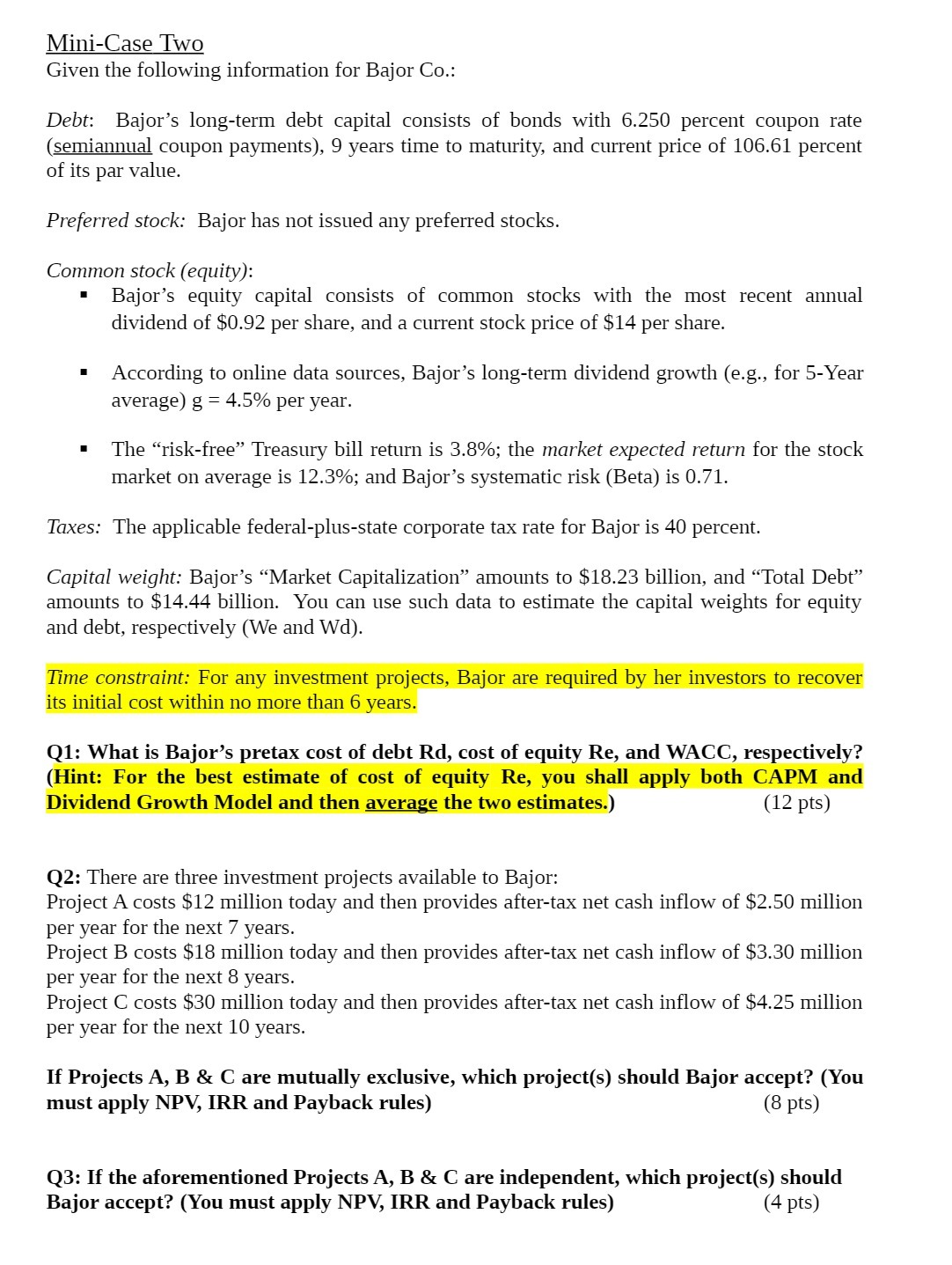 debt capital consists of bonds with 6.250 percent coupon rate (semiannual coupon