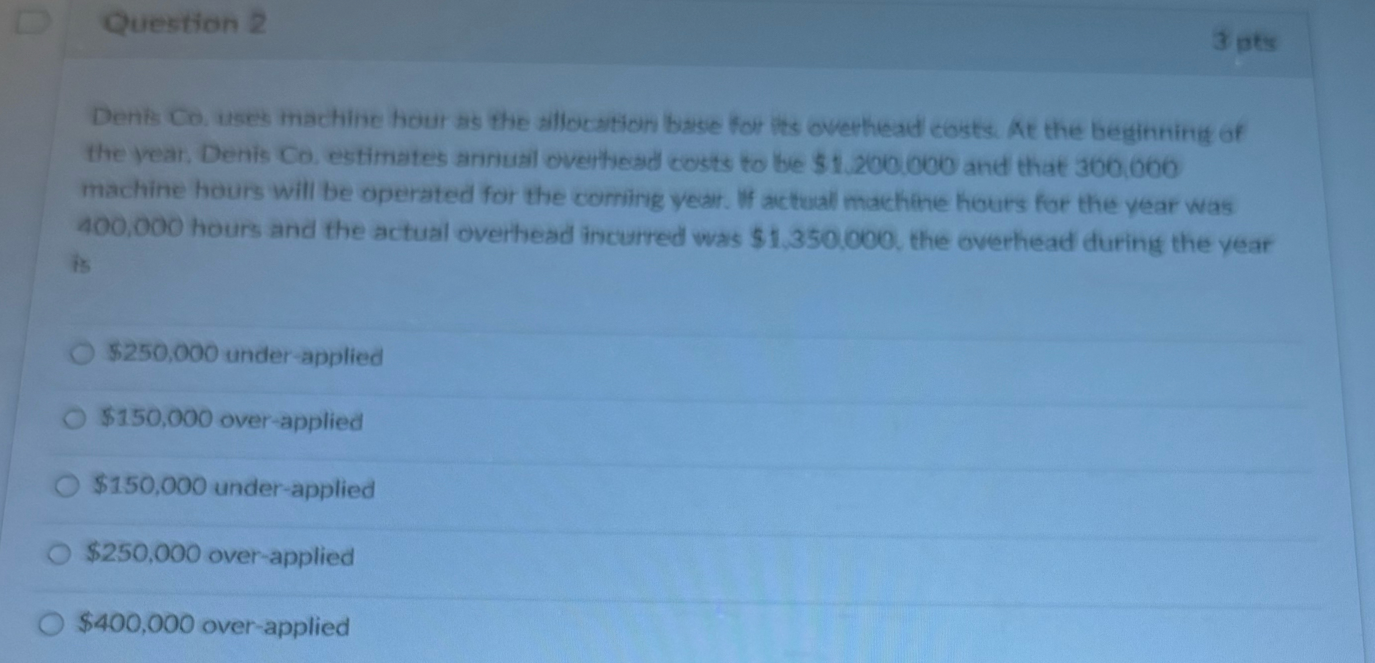 allocation base for its overtheat elosts. At the beginnint of the vear,