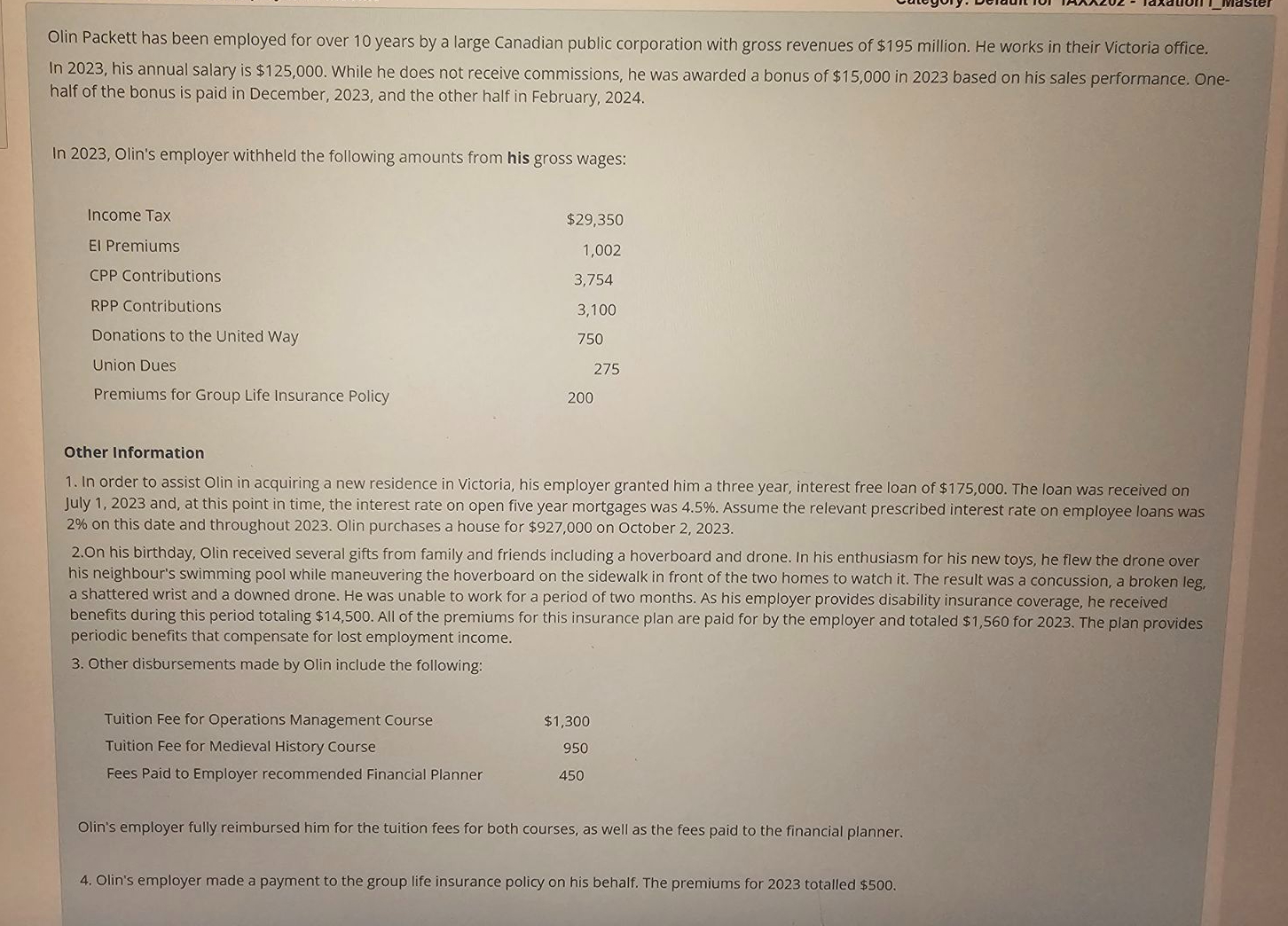 a large Canadian public corporation with gross revenues of $195 ?million. He