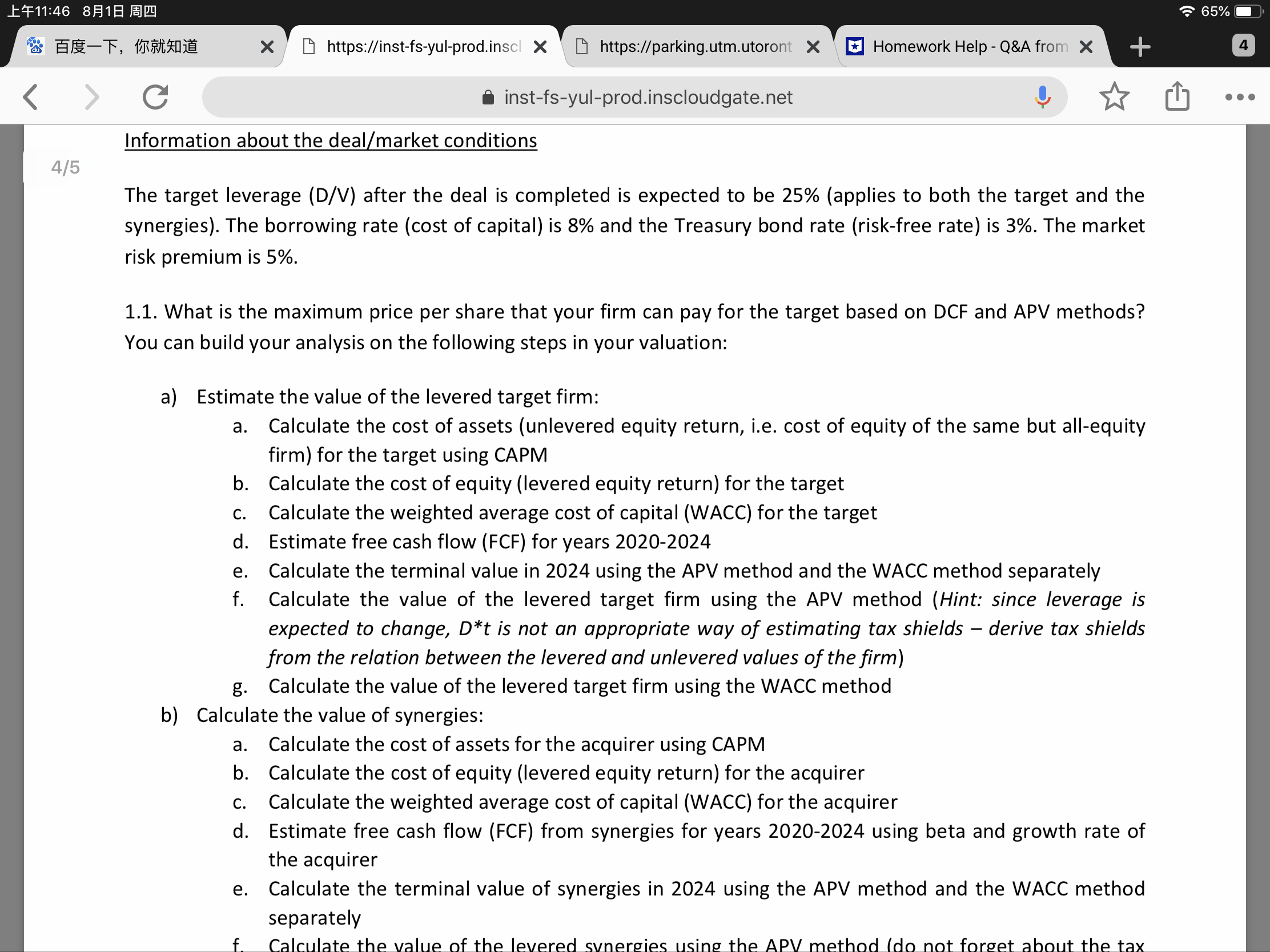 background for the deal to present at the upcoming Shareholders Meeting in