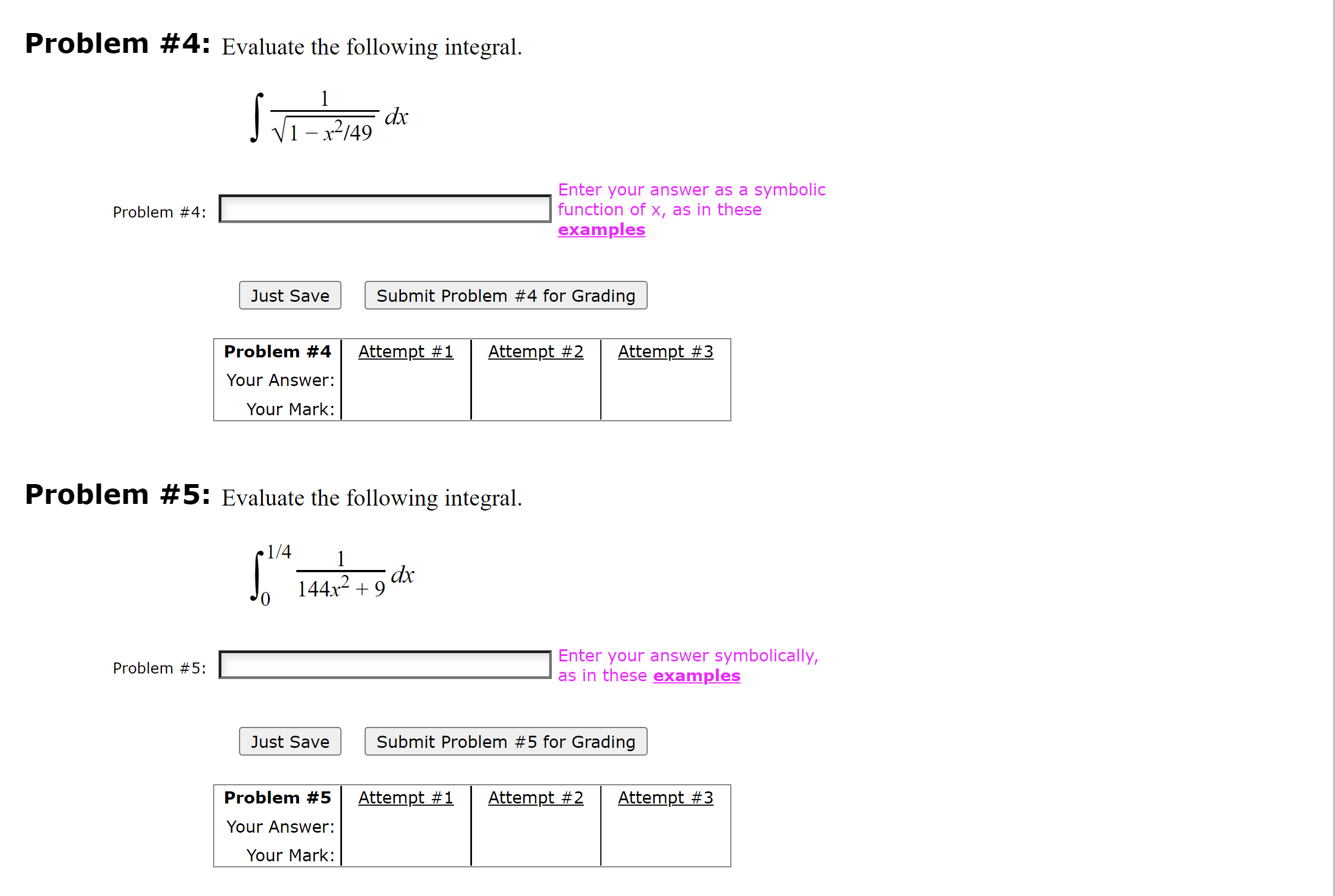 Problem #2: Evaluate the following integral. x7 In(8x4) dix Enter your answer