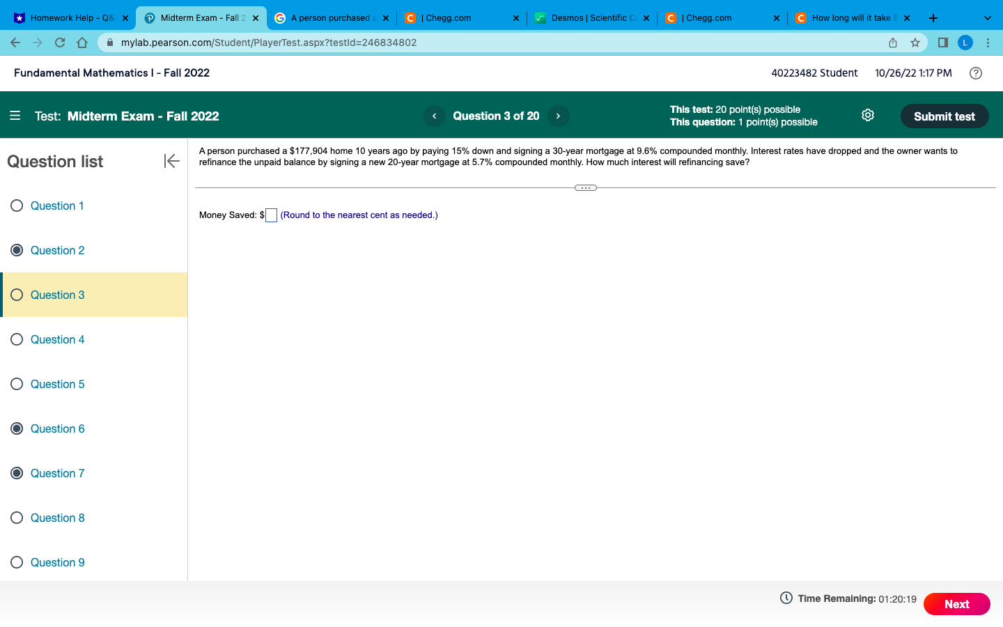 2 x G A person purchased a x | Chegg.com X Desmos