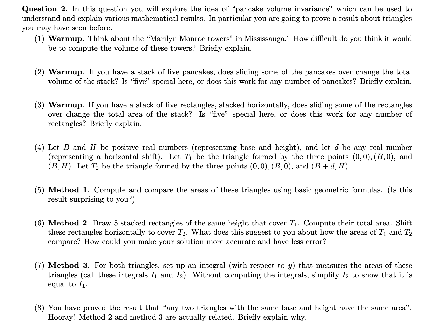 \"pancake volume invariance\" which can be used to understand and explain various