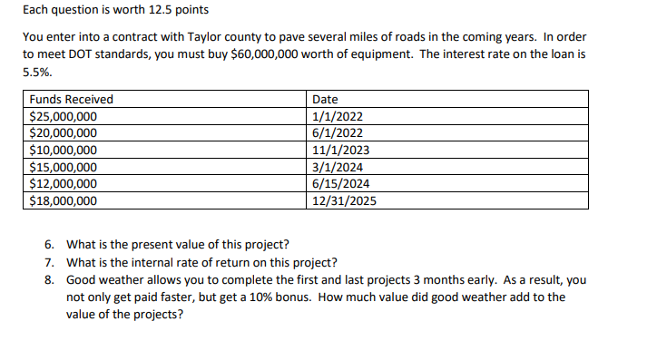 in excel if possible. Make sure to label your answers clearly and
