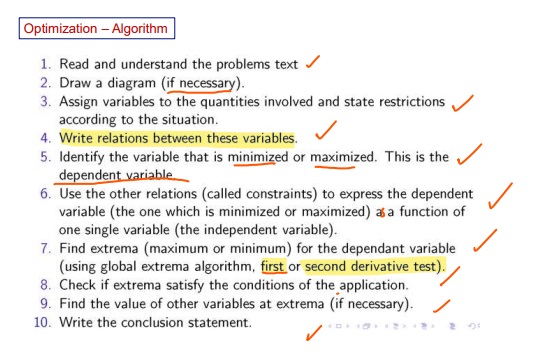 variables. 5. Identify the variable that is minimized or maximized. This is