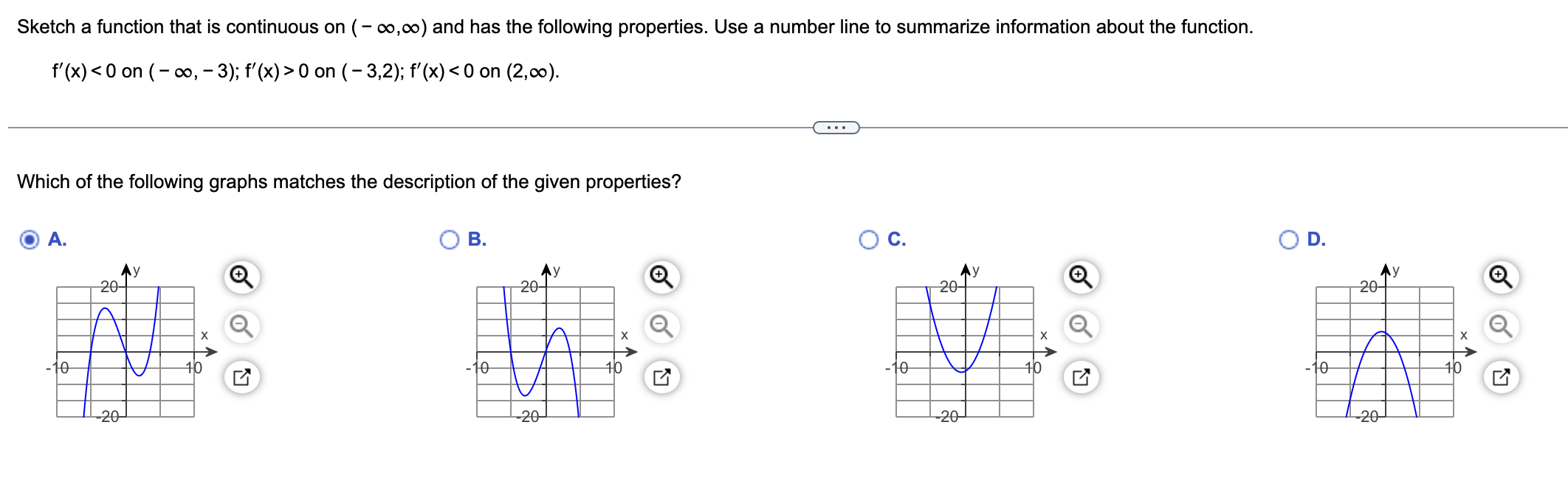 Sketch a function that is continuous on (- 00,00) and has