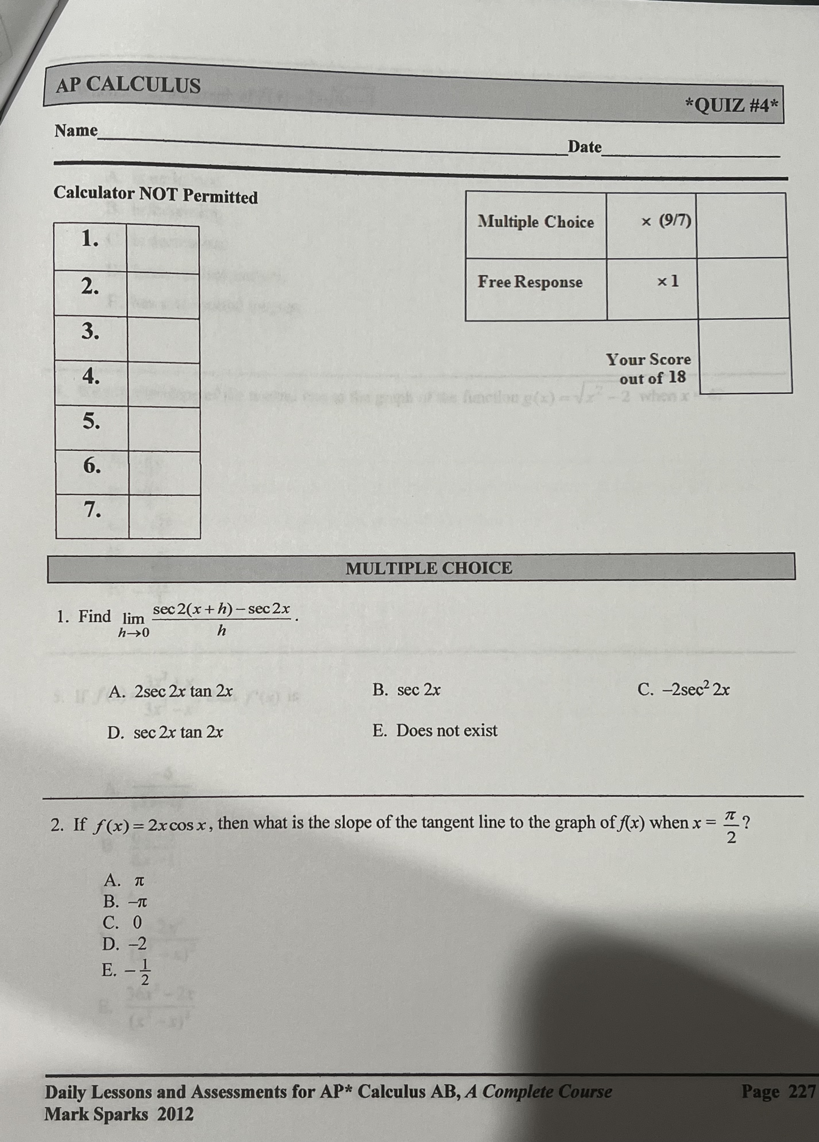 hi(32 )> 0, then the graph of h(x) is increasing at x