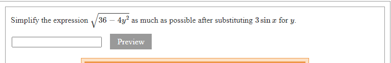 and (sin(theta)) 2 for sind. (cos 0 - sin 0)2 PreviewSimplify the