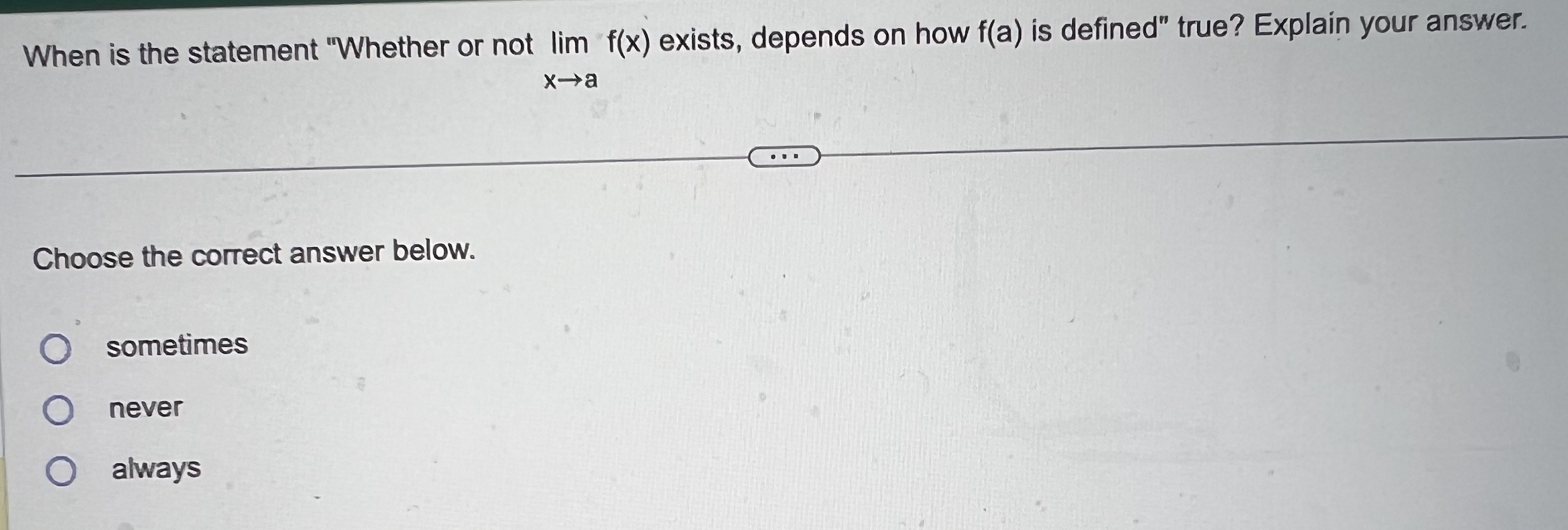 True or False. If f(x) = and g(x) = x + 9,