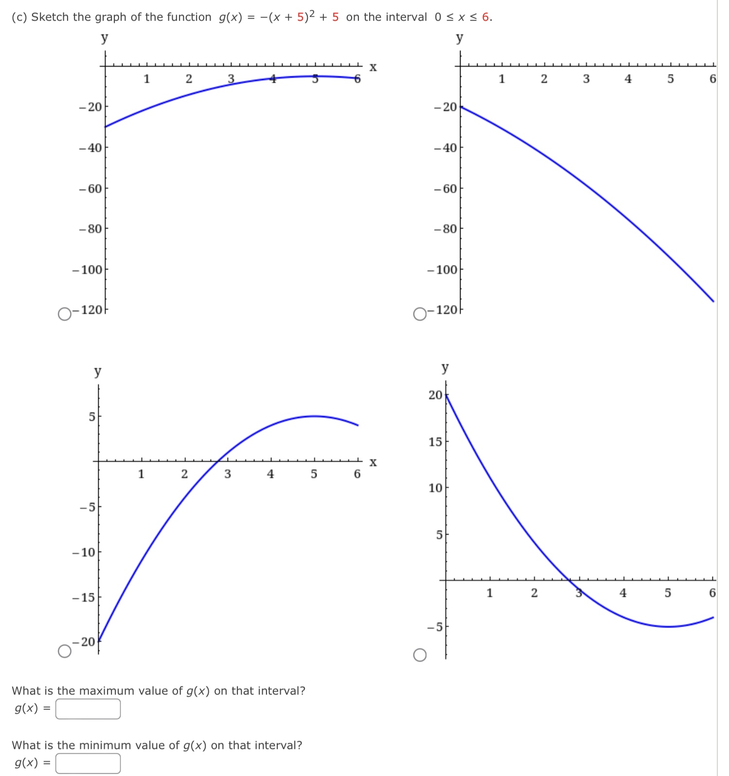 [:1 What is the minimum value of f(x) on that interval? rm