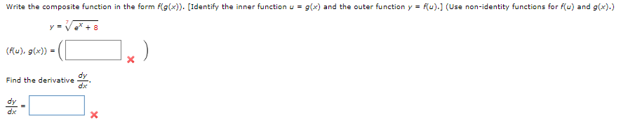  1 Write the composite function in the form A(g(x)). [Identify the