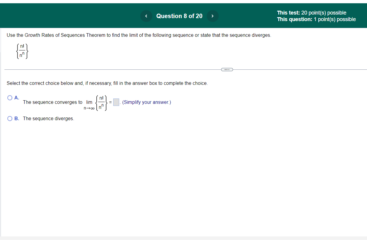 M8 M8 1 Tw shows that the series converges. k shows that