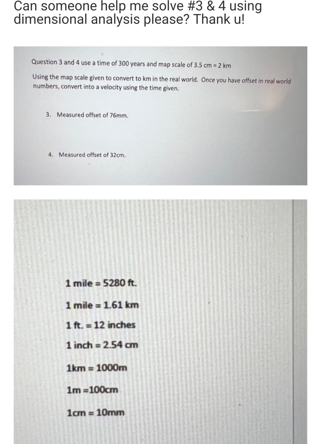 please? Thank u! Question 3 and 4 use a time of 300