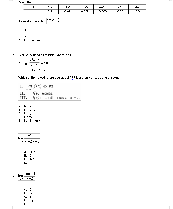 credit! Some multiple choice have more than one correct answer. Please make