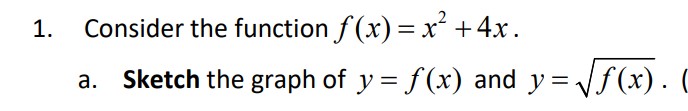 the coordinates of any points of intersection between the two functions. State