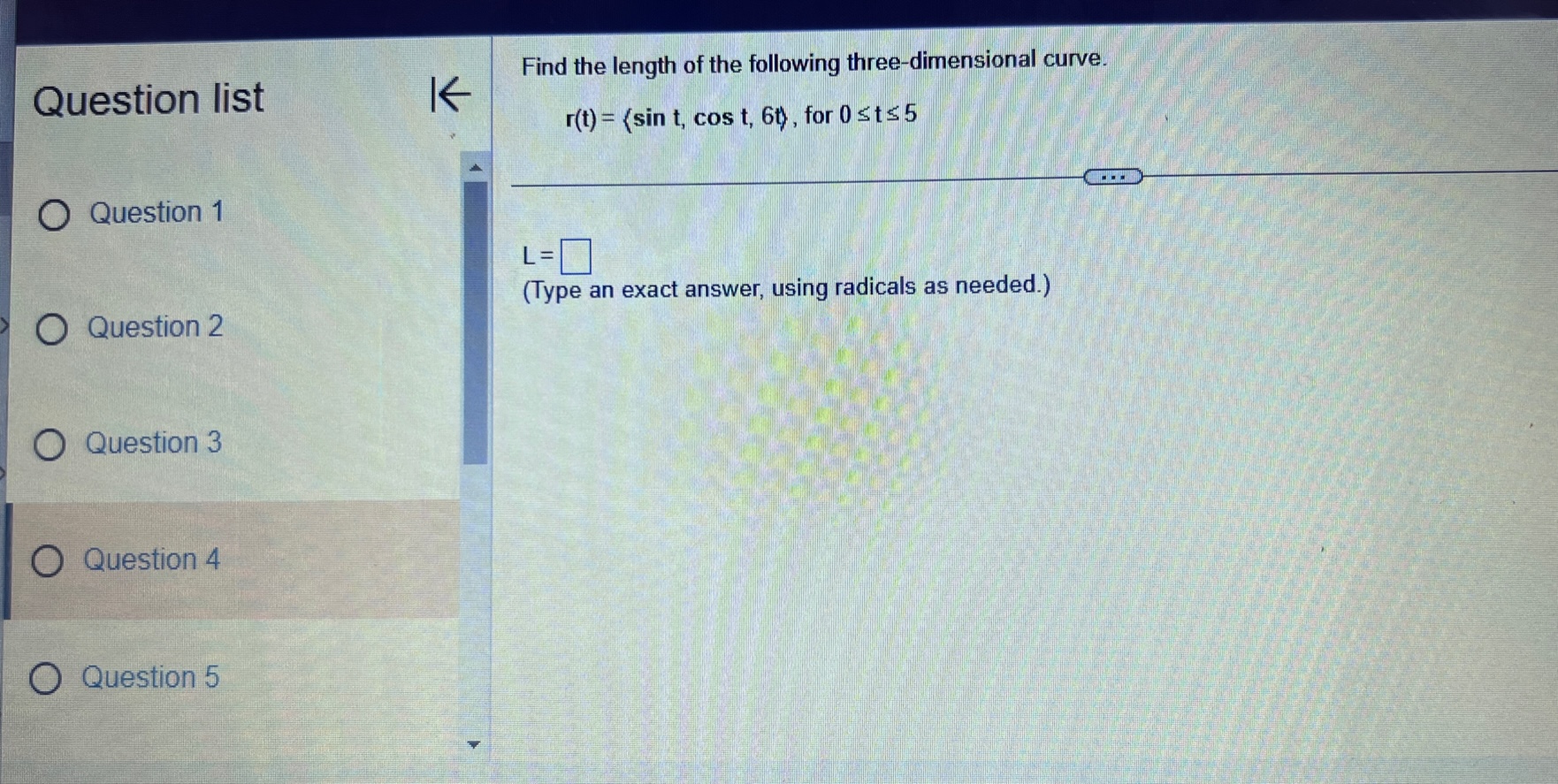 A. L = 1 f(t) 2 + g(1) 2 + h(1)2 at
